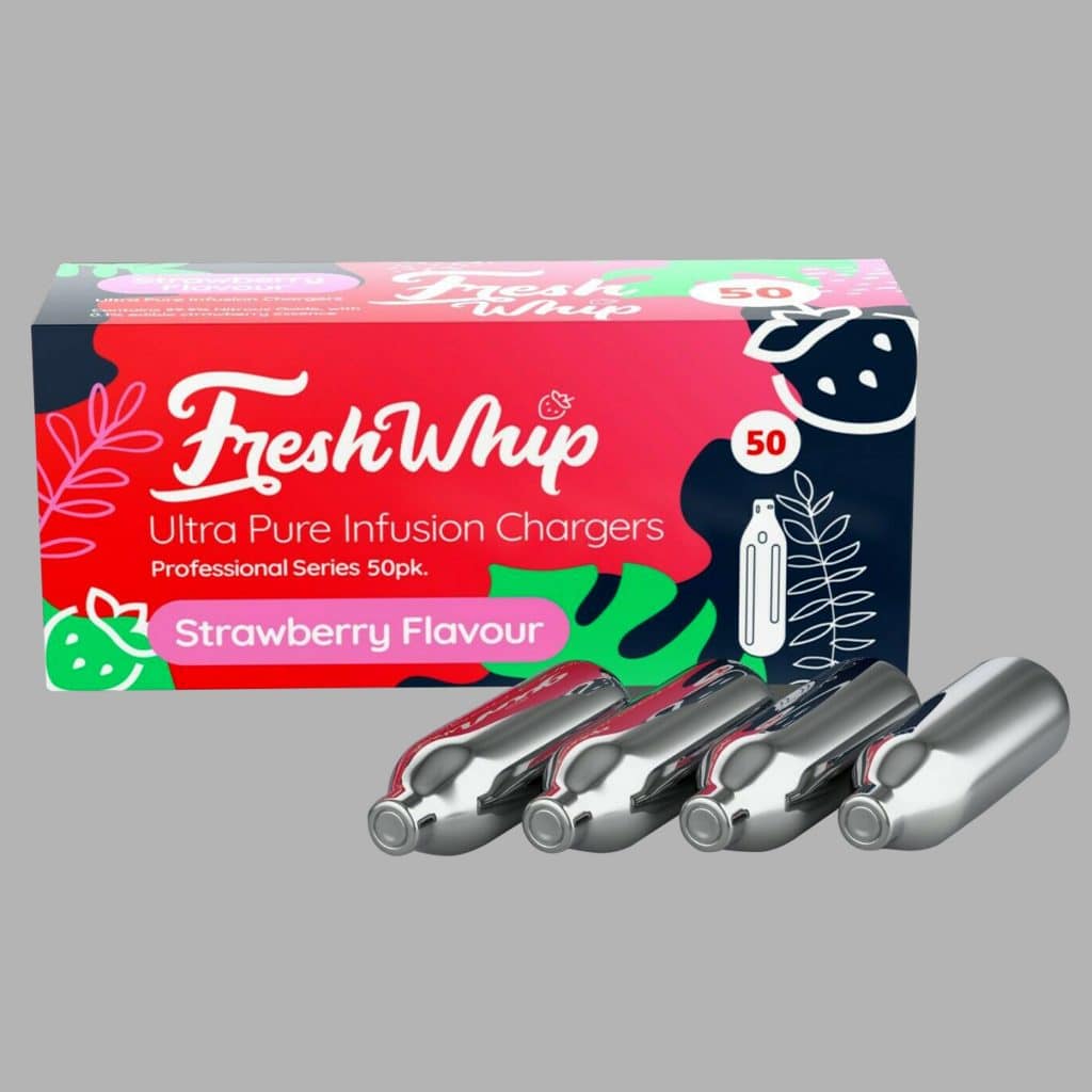 Trumwhip 2000g Strawberry Cream Charger - 99.99% Purity N2O Canister For Whipped Cream Dispensers, 3.1L Capacity