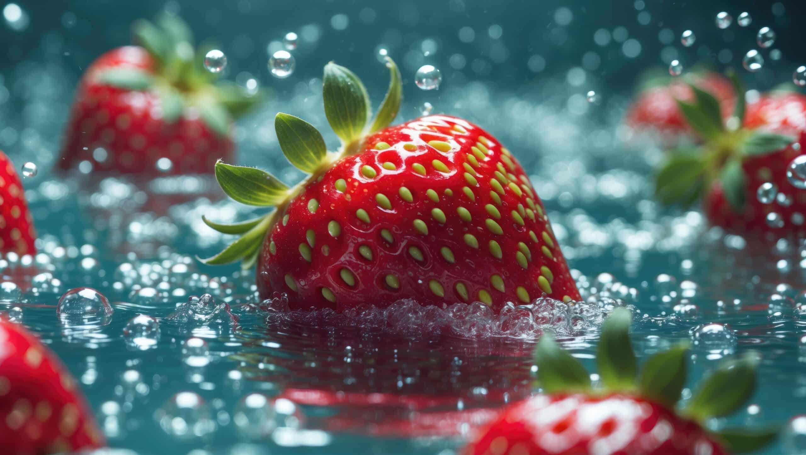 Carbonated strawberries