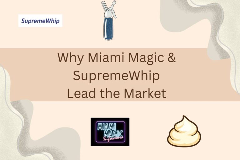 The cover image for “Why Miami Magic & SupremeWhip Lead the Market” with logos, whipped cream and a dispenser